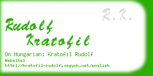 rudolf kratofil business card
